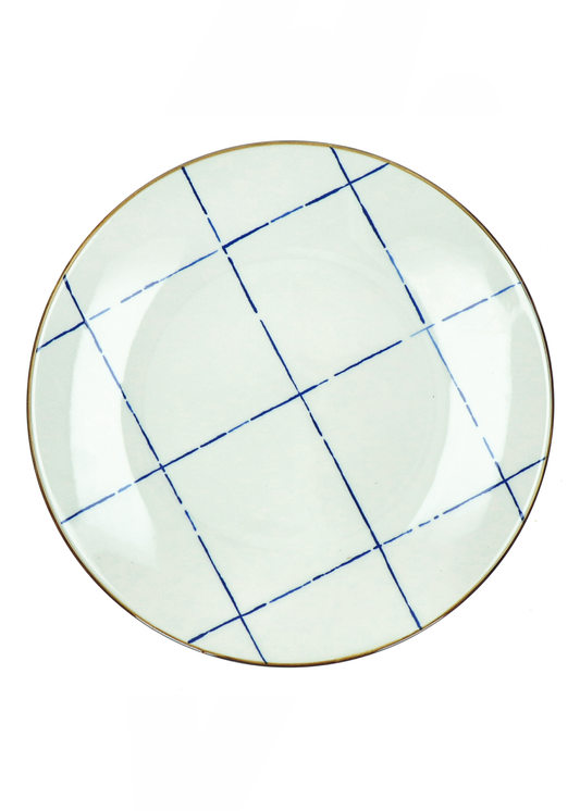 Assiette plate Anafi - Bleu