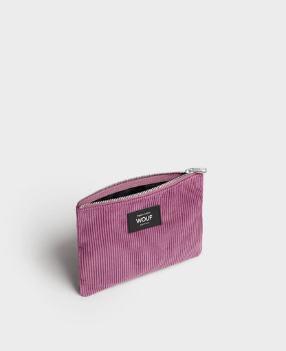 Pochette velours - Mauve