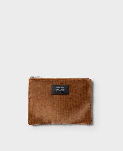 Pochette velours - Caramel