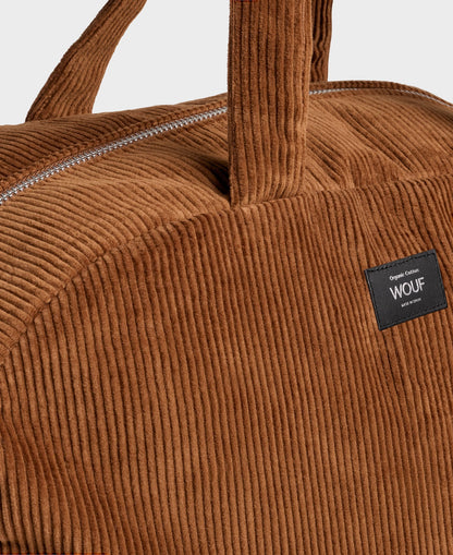 Sac weekend velours - Caramel