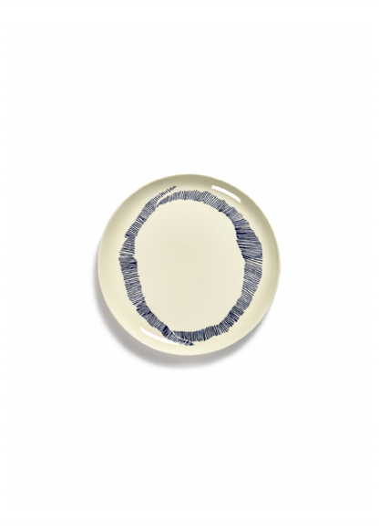 Assiette à dîner Ensoleillé rayures (Ø26,5) - Blanc